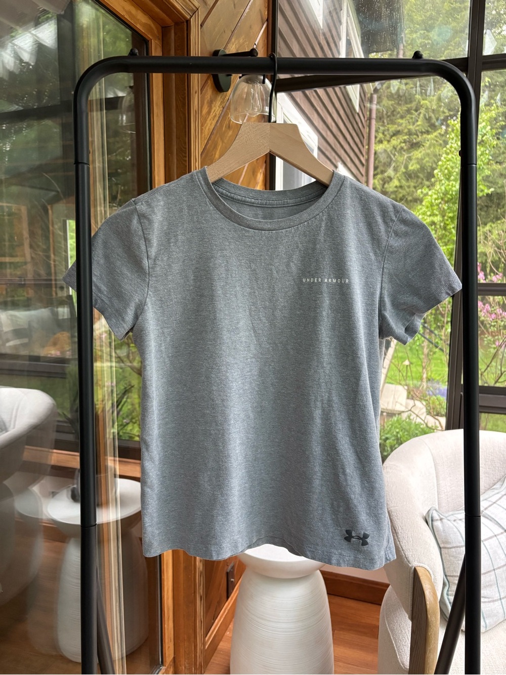 Under Armour Heather Gray Short Sleeve Logo Tee